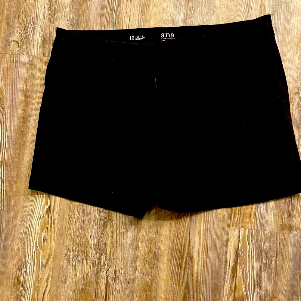 ANA black twill shorts